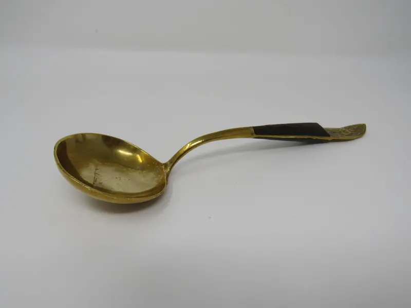 Brass 8.5-Inch Hand-Forged Serving Ladle – Pre-Owned 1