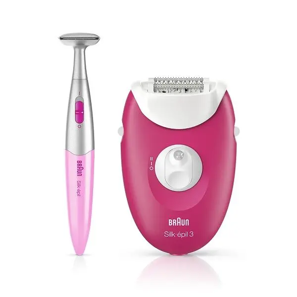 Braun Silk-Épil 3 Se3420 Epilator With Bikini Trimmer – Raspberry Pink 1