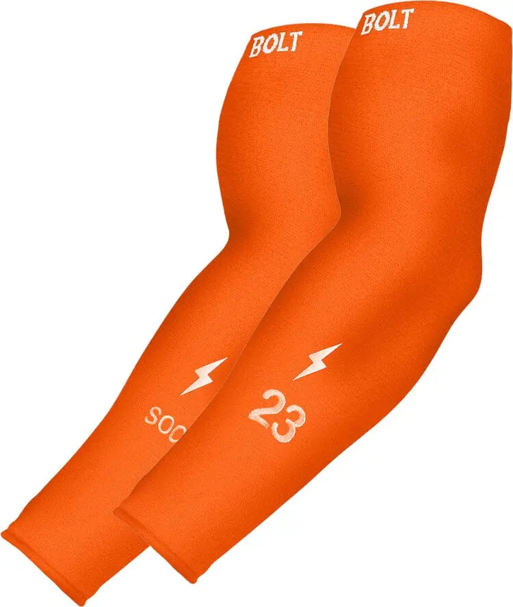 Breathable Compression Arm Sleeve – Bright Orange 1
