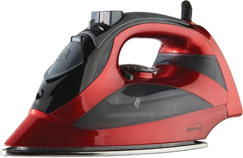 Brentwood Red Steam Iron With Auto Shut-Off – 110V Safety Feature 1