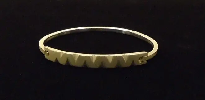 Bronze Rigid Metal Cuff Bracelet – Minimalist Designer Statement Piece 1