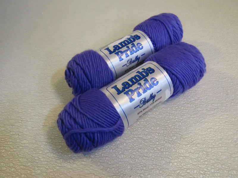 Brown Sheep Lambs Pride Bulky In Supreme Purple – 2 Skeins, 125 Yards Each, Plush & Warm 1