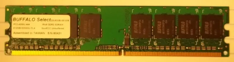 Buffalo 512Mb Ddr2-533Mhz Pc2-4200 Non-Ecc Dimm (D2U533B-S512) – Used 240-Pin Memory 1