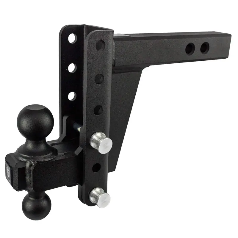 Bulletproof 2.0" Adjustable Heavy-Duty Trailer Hitch – 12" Drop/Rise, 22,000 Lb Capacity, Dual 2" & 2-5/16" Balls, Black Powder-Coated Steel 1