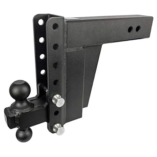 Bulletproof 3.0" Adjustable Extreme-Duty Trailer Hitch – 8" Drop/Rise, 36,000 Lb Capacity, Dual 2" & 2-5/16" Balls, Black Powder-Coated Steel 1