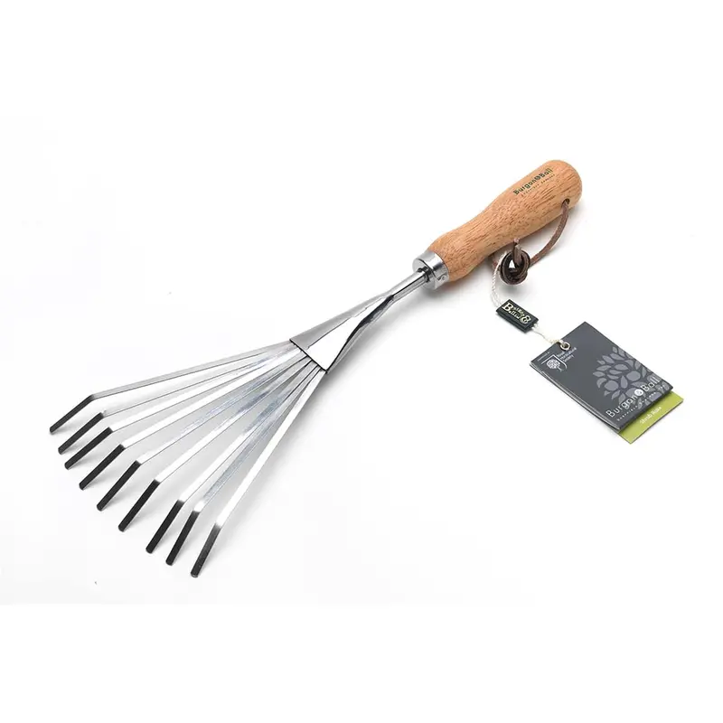 Burgon & Ball Lightweight Shrub Rake For Delicate Pruning Cleanup 1