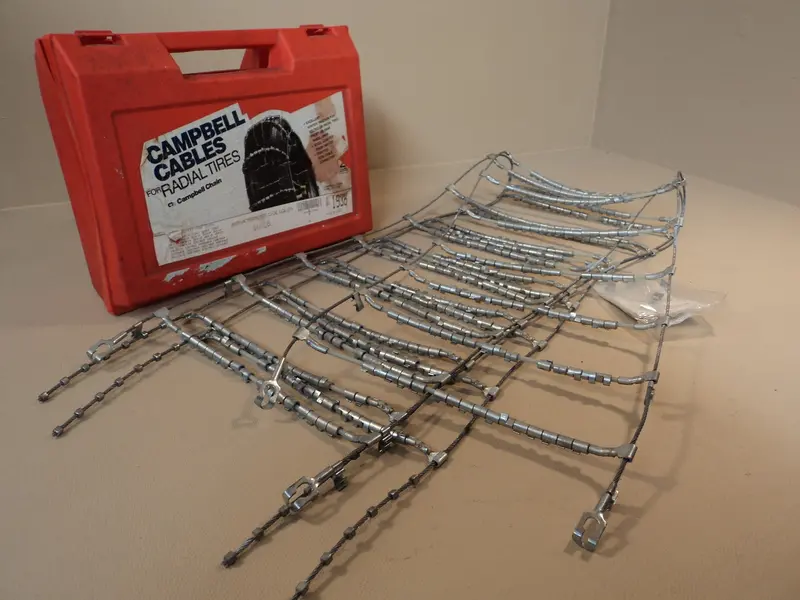 Campbell Radial Tire Chains – Steel Winter Traction Set (Front/Rear Fit) – Model 1938 – Used 1