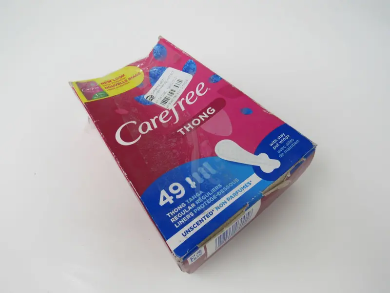 Carefree Thong Liners – 49 Count, Unscented With Wings 1