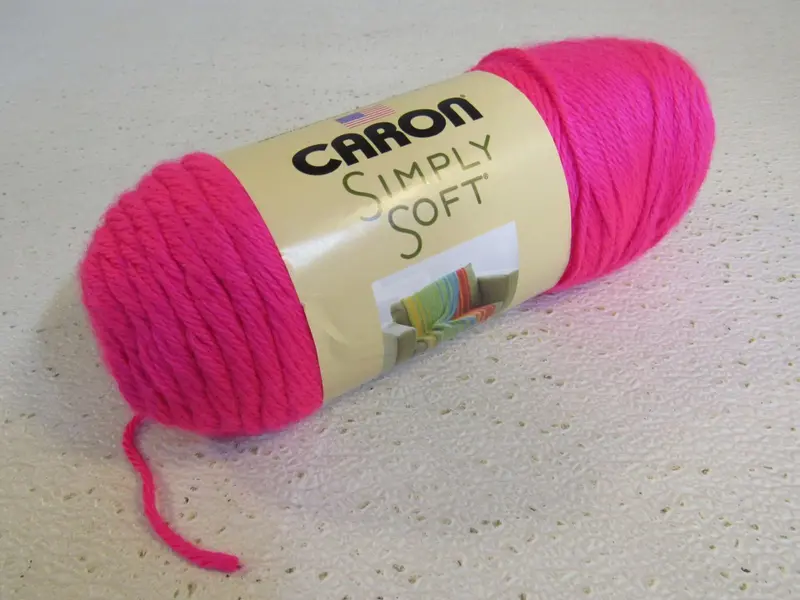 Caron Simply Soft Neon Pink Acrylic Yarn – 315-Yard Skein 1