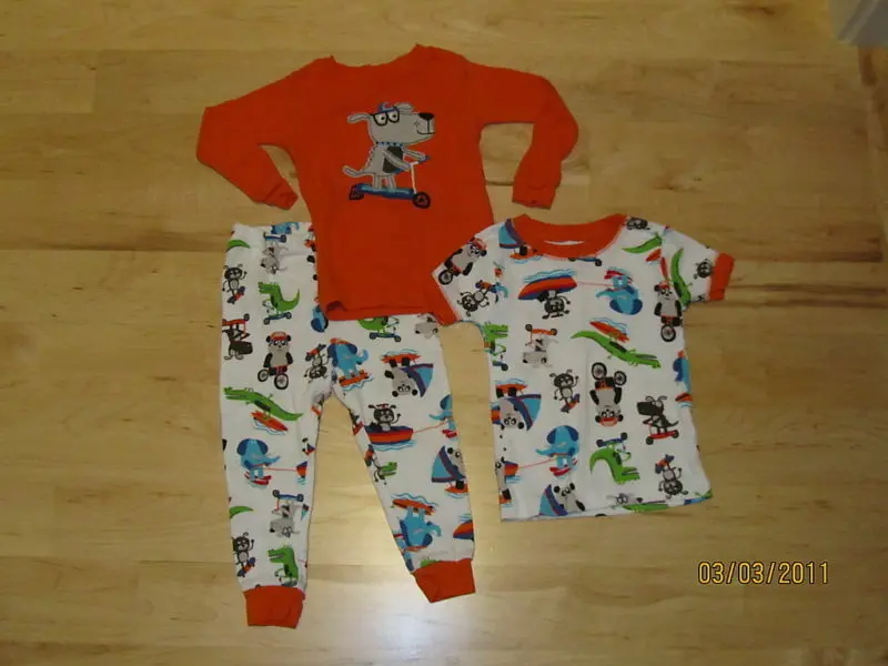 Carter'S Cotton Pajama Set For Boys – 18 Months, Dog-Themed 3-Piece (Gently Used) 1