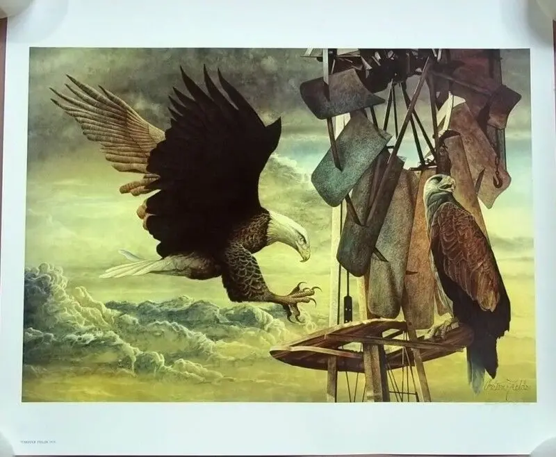 Chester Fields Limited Edition Art Print: 'Two Eagles' – Signed, Edition #92 Of 750 (20×24") 1