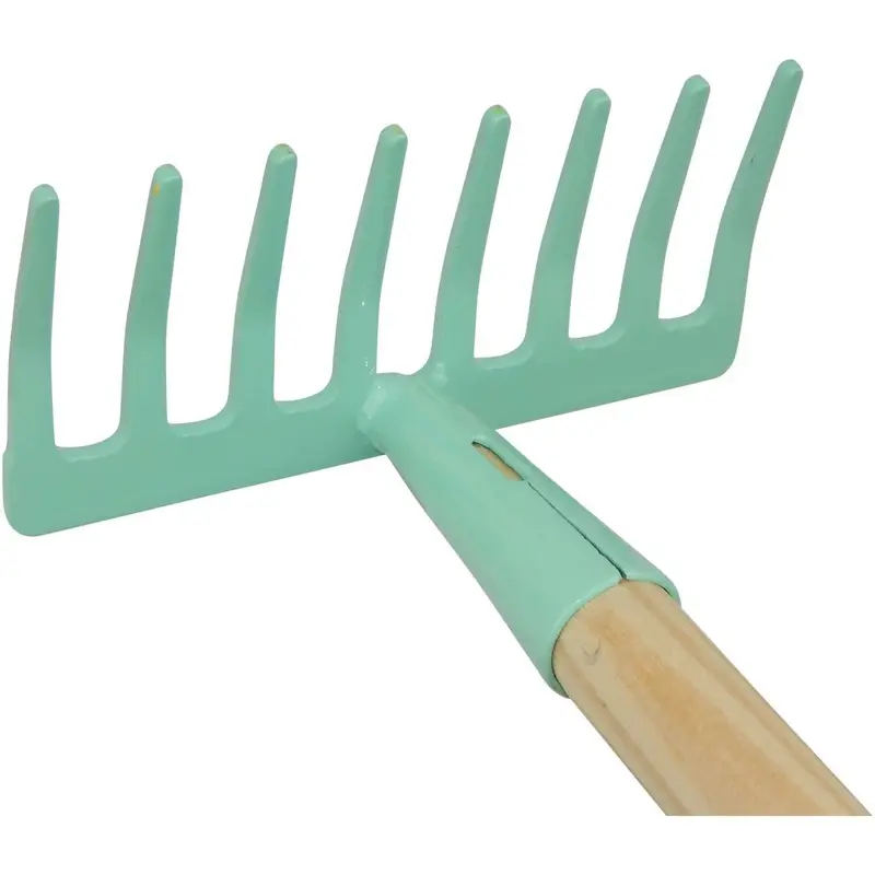 Children’S 8-Tine Rake For Smooth Soil And Debris Removal 1