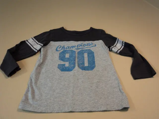 Children’S Place Boys’ Champion Gym T-Shirt – 100% Cotton, Size 4T, Gray Solid, Pre-Owned 1