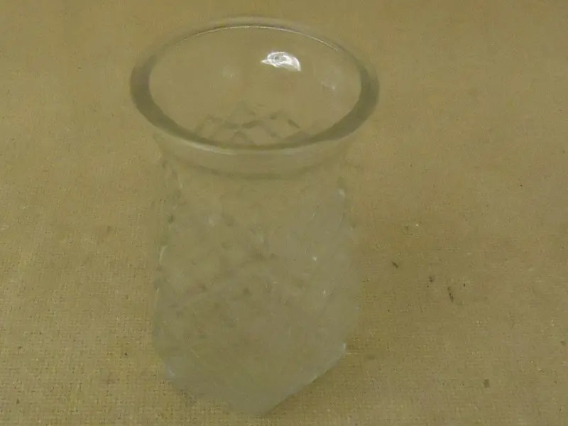 Clear Hexagonal Glass Vase – 5.5" Tall × 3.5" Diameter, Minimalist Design 1