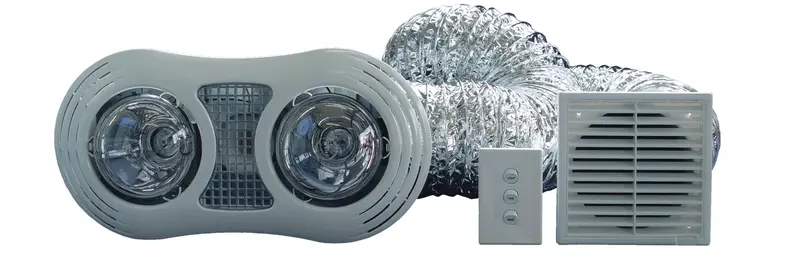 Clearglow Fh705D 3-In-1 Ceiling Unit: Heater, Light & Fan With Ducting 1