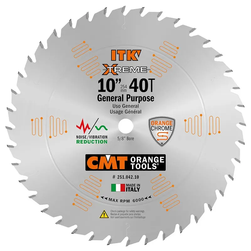 Cmt 251.042.10 Itk 10" Saw Blade — 42-Tooth Carbide-Tipped For Precision Cuts 1
