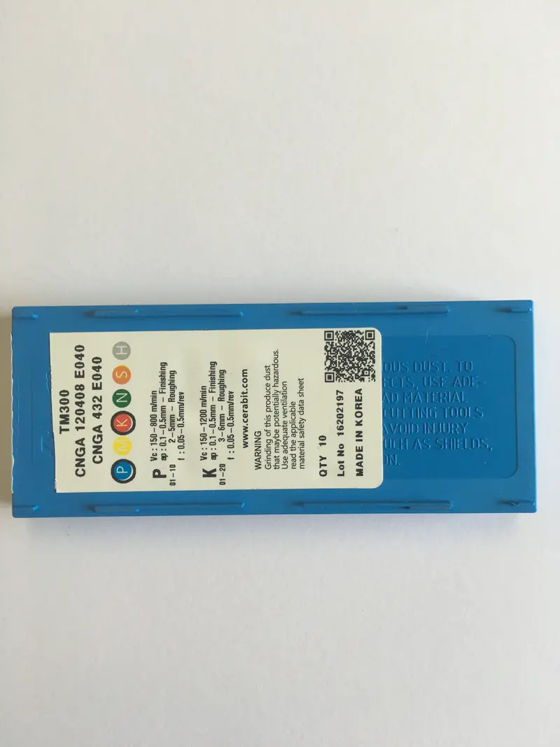 Cnga120408E040Tm300 Insert – Cnga 120408 (432) Geometry, E040 Tolerance, Tm300 Grade For Steel Machining 1