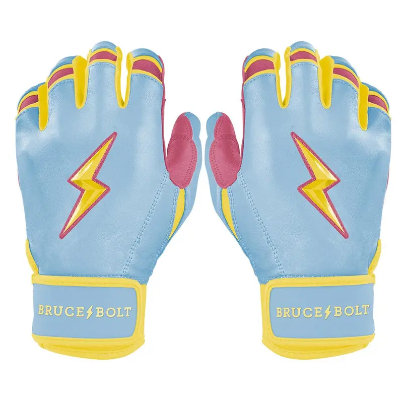 Coach Rac Baby Blue & Yellow Creator Series Short-Cuff Batting Gloves 1