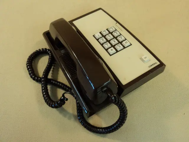 Comdial 803A V2 Corded Office Phone With Dual-Speaker Function – Refurbished Brown Unit 1