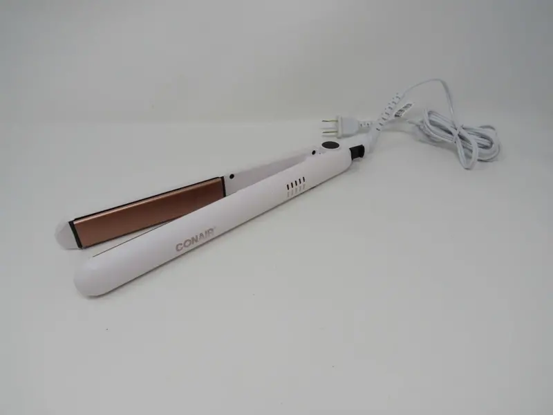 Conair Double Ceramic 1-Inch Flat Iron – Rose Gold Finish, Extra-Long Plates, New 1