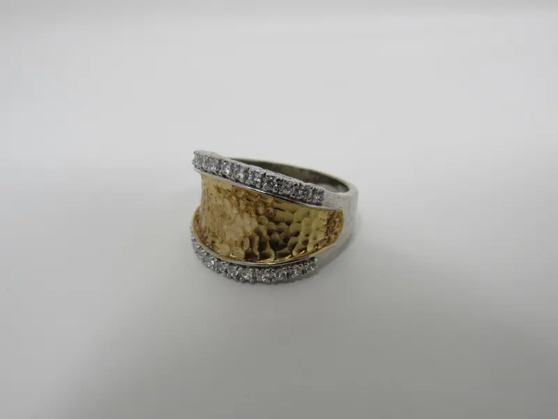Copper And Silver Alloy Fashion Ring For Women – Size 8 1