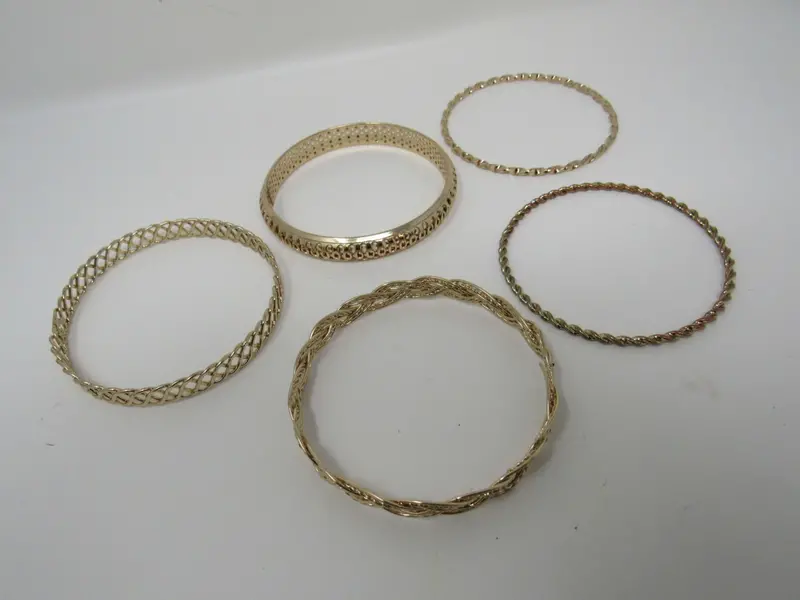 Copper Metallic Bangle Collection – 5-Piece Handcrafted Set 1
