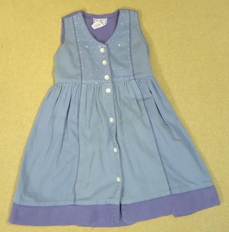 Cornelloki Violet/Blue Sleeveless Toddler Dress – Size 2T (Gently Used) 1