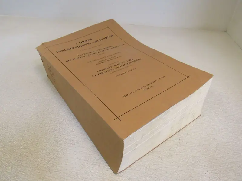 Corpus Inscriptionum Latinarum, Vol. Vi, Pars Vii, Fasc. Iv – Walter De Gruyter Edition – Hardcover Academic Text – Used 1