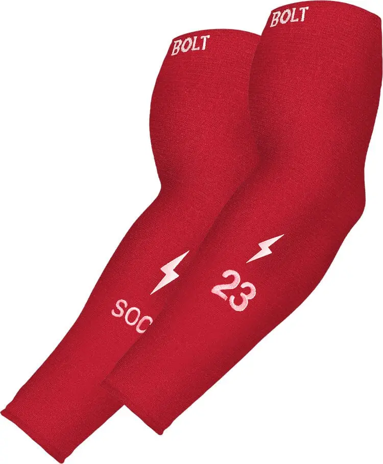 Custom-Fit Graduated Compression Arm Sleeve – Red 1