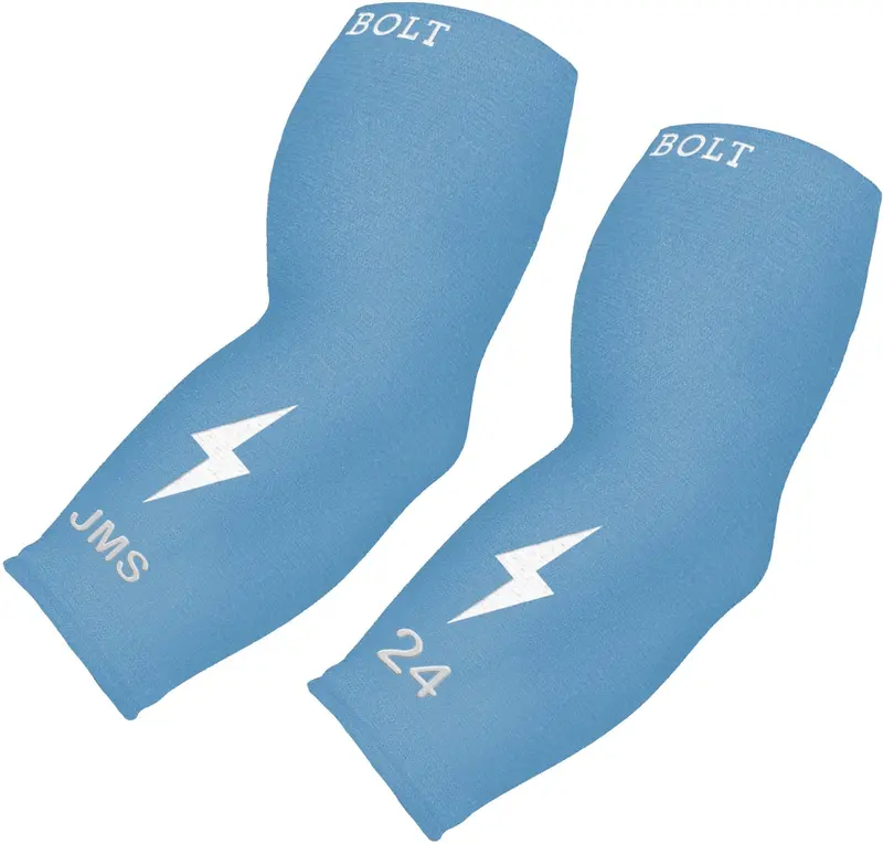 Custom Graduated Compression 3/4-Length Arm Sleeve – Baby Blue 1