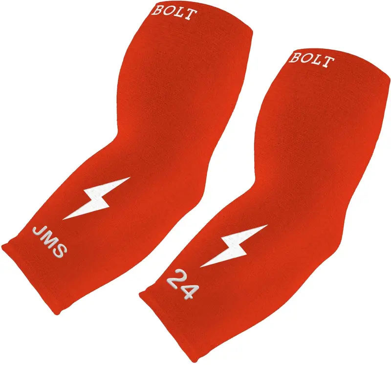 Custom Graduated Compression 3/4-Length Arm Sleeve – Caliente Red 1