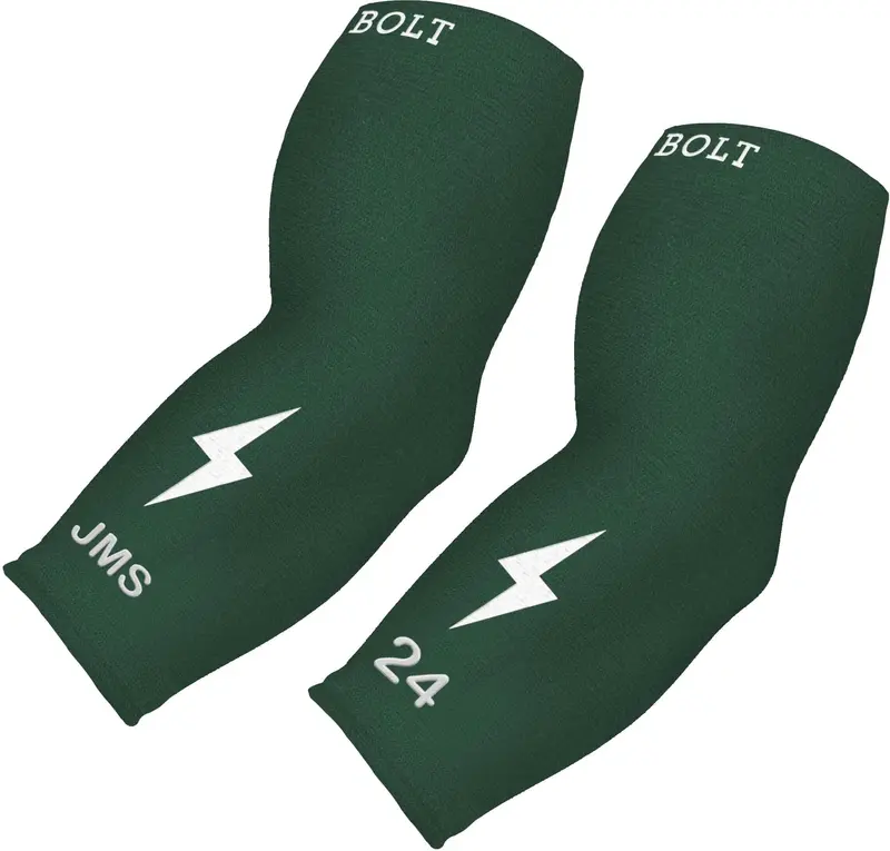 Custom Graduated Compression 3/4-Length Arm Sleeve – Green 1