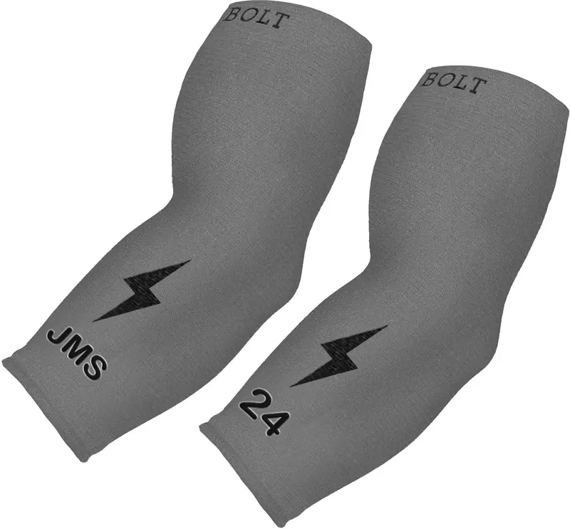 Custom Graduated Compression 3/4-Length Arm Sleeve – Grey 1