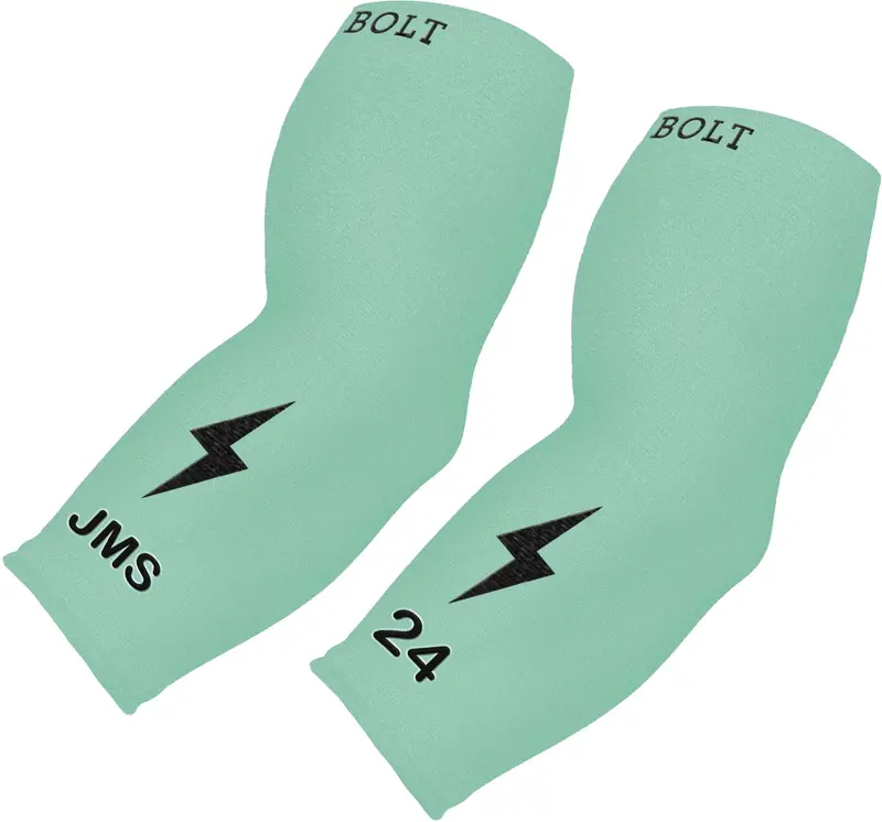 Custom Graduated Compression 3/4-Length Arm Sleeve – Mint Green 1