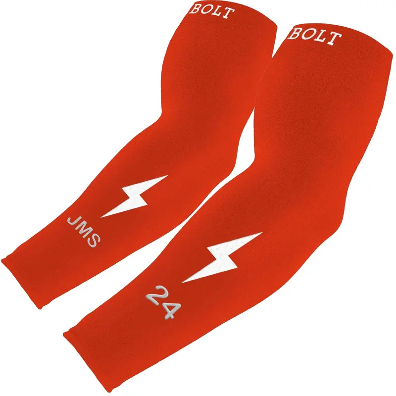 Custom Graduated Compression Full-Length Arm Sleeve – Caliente Red 1