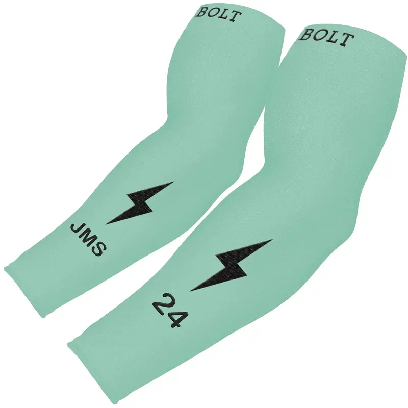 Custom Graduated Compression Full-Length Arm Sleeve – Mint Green 1