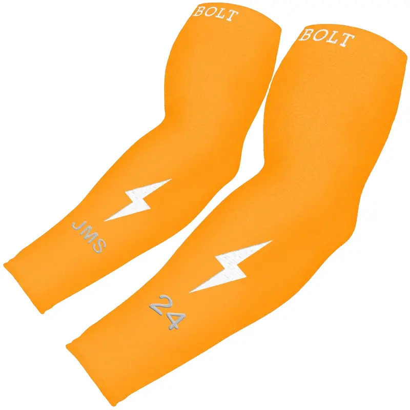Custom Graduated Compression Full-Length Arm Sleeve – Neon Orange 1