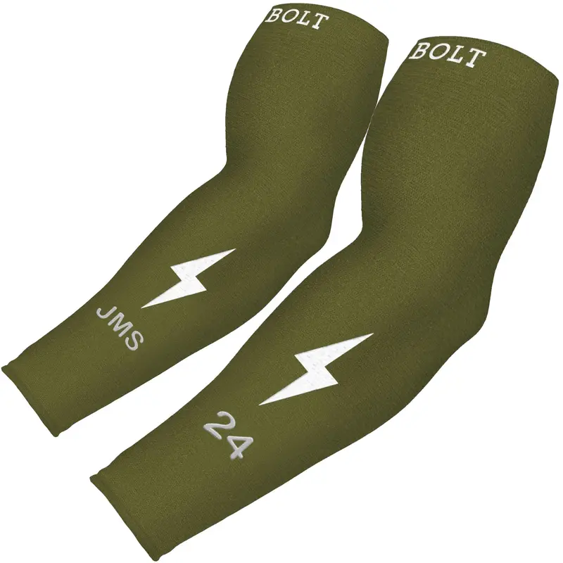 Custom Graduated Compression Full-Length Arm Sleeve – Olive Green 1