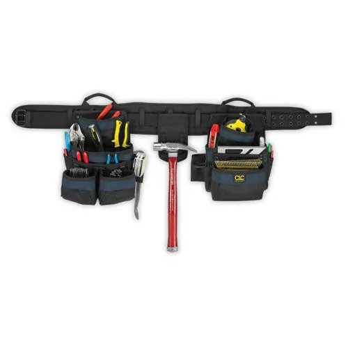 Custom Leathercraft Carpenter’S Combo Tool Set – 20-Pocket Ballistic Nylon Organizer 1