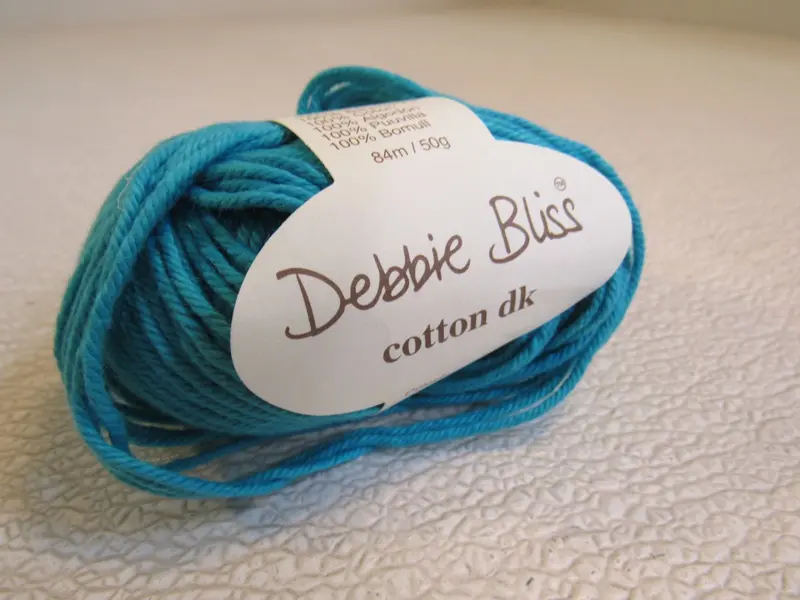 Debbie Bliss Cotton Dk Yarn In Turquoise – 1 Ball, 91 Yards, 100% Premium Cotton 1