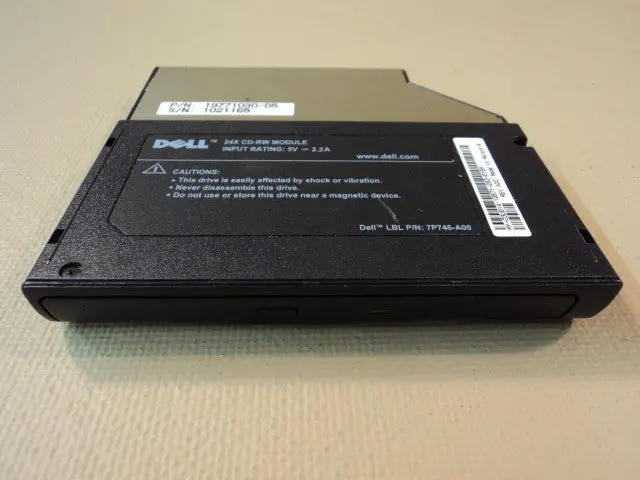 Dell Internal 24X Cd-Rw Laptop Drive – Black Oem Model 7P746-A00 (Pre-Owned) 1