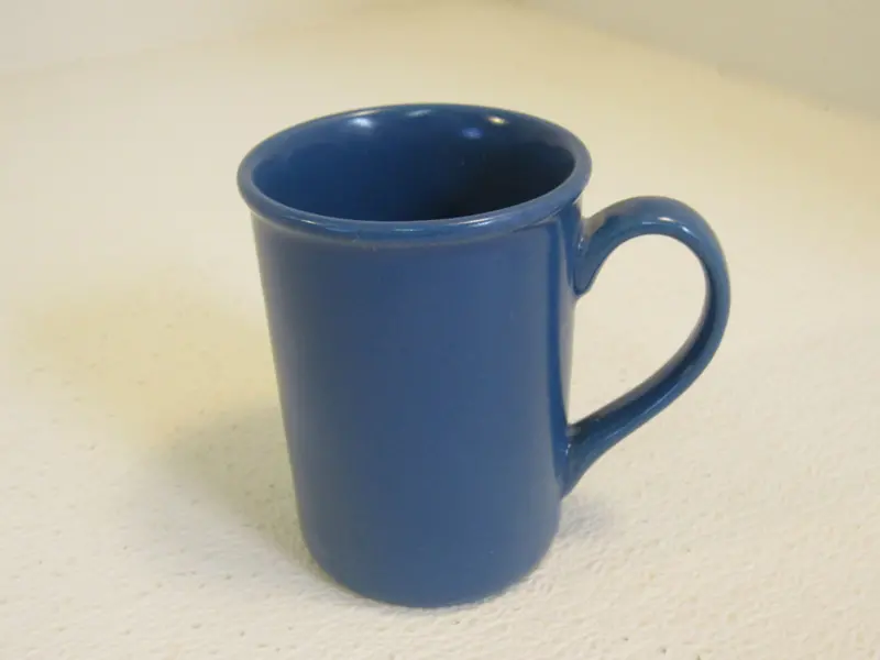 Designer Ceramic Coffee Mug – Cobalt Blue, Lightweight, Used 1