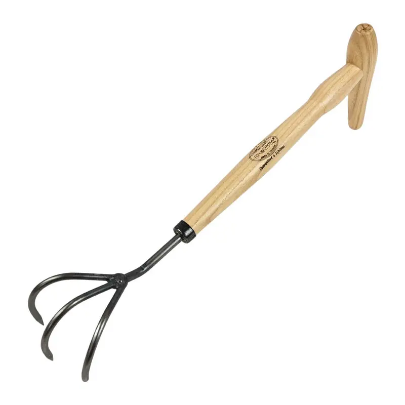 Dewit 3-Tine Cultivator With P-Grip Handle For Soil Loosening 1