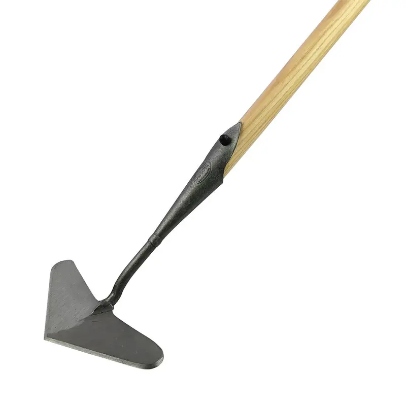 Dewit Long Heart-Shaped Push Hoe – Extended-Handle Stainless Steel Hoe For Reduced Bending 1