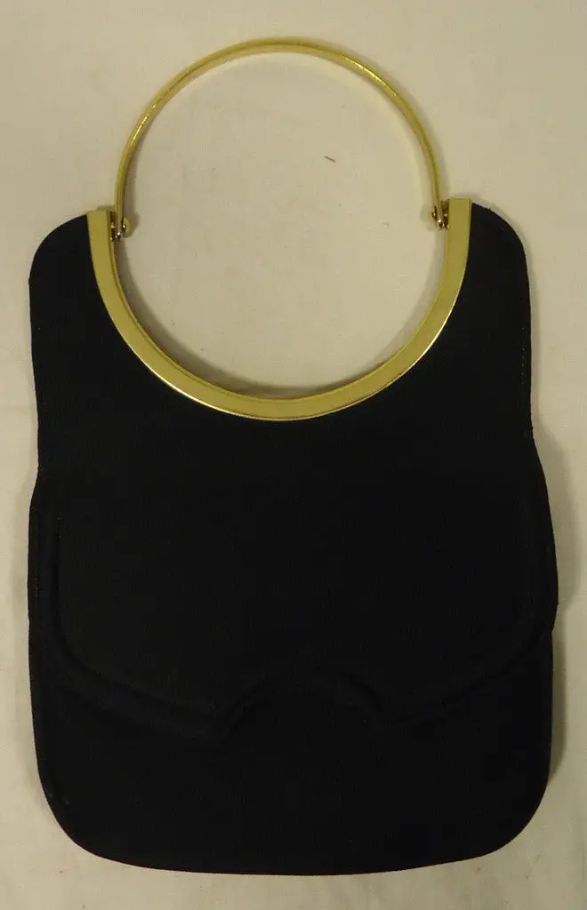 Diane Women'S Black Polyester Hobo Handbag – Soft Structure, Pre-Owned 1