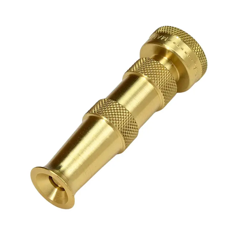 Dramm Brass Adjustable Water Nozzle – Heavy-Duty Spray Nozzle With 9 Spray Patterns 1