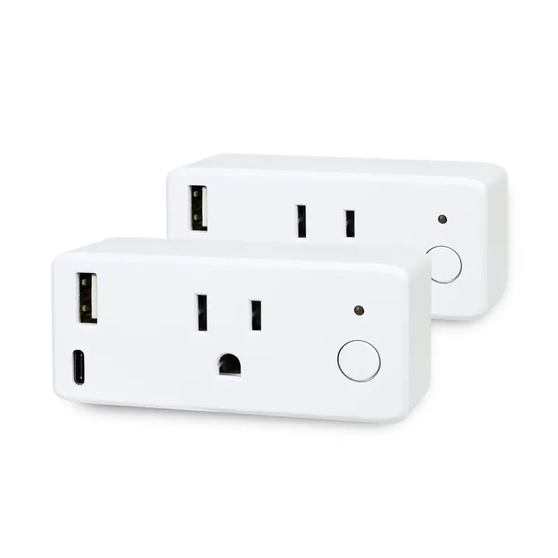 Dual-Usb Wi-Fi Smart Plug (Usb-A + Usb-C) – 2-Piece Set 1