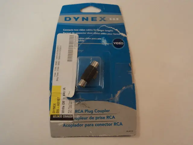 Dynex Dx-Ad107 Rca Plug Coupler – Single-Pack Adapter 1