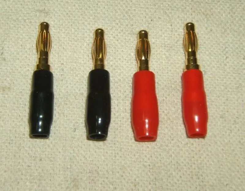Dynex Dx-Av290 Banana Plug Audio Cable – 14 Awg, 2 Red + 2 Black Terminated Leads (New) 1