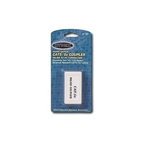 Dynex Dx-Ic100 Rj-45 Coupler – Cat5/Cat5E Network Connector Adapter (New) 1